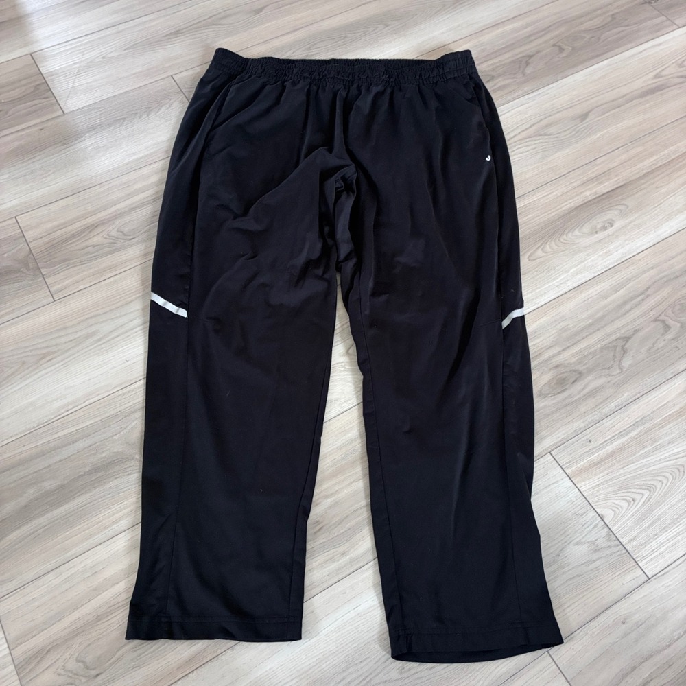 Xersion‎ Mens Black Athletic Training Pants XXL Elastic Waist Reflective Accents